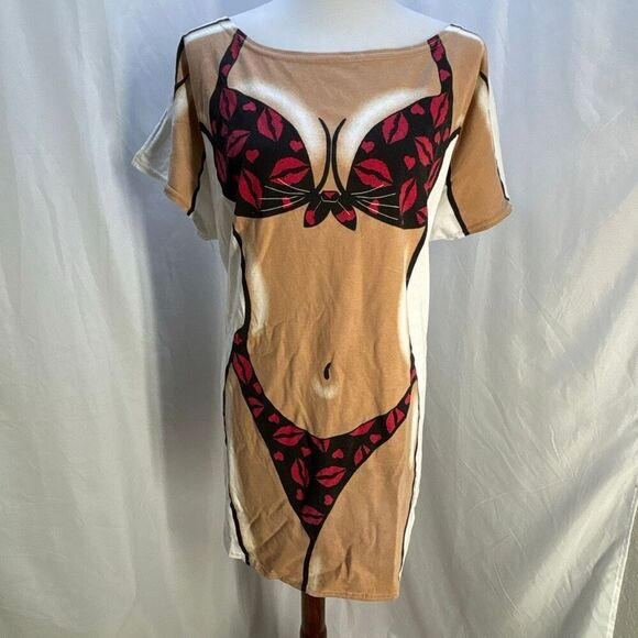 VINTAGE Body Dreams t-shirt swimsuit bathing suit cover up funny bikini shirt Sz - Picture 1 of 10